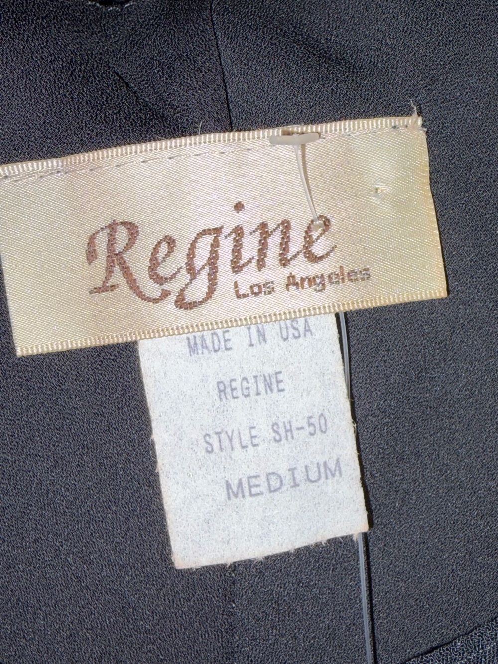 vintage Regine Los Angeles Black  Chiffon Tiered Maxi Dress size M - Picture 4 of 4